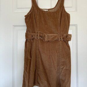 American Eagle Brown Corduroy Overall Dress
